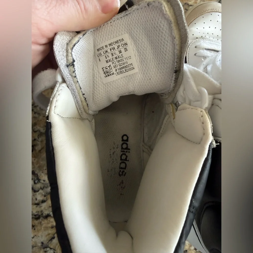 Adidas Originals G.S. ST High Top Sneakers | Vintage Off-White | Men’s 6 - Picture 5 of 13